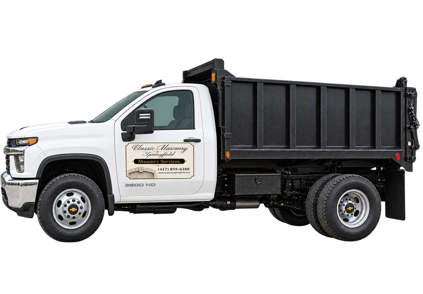 Classic Masonry Springfield branded truck illustration